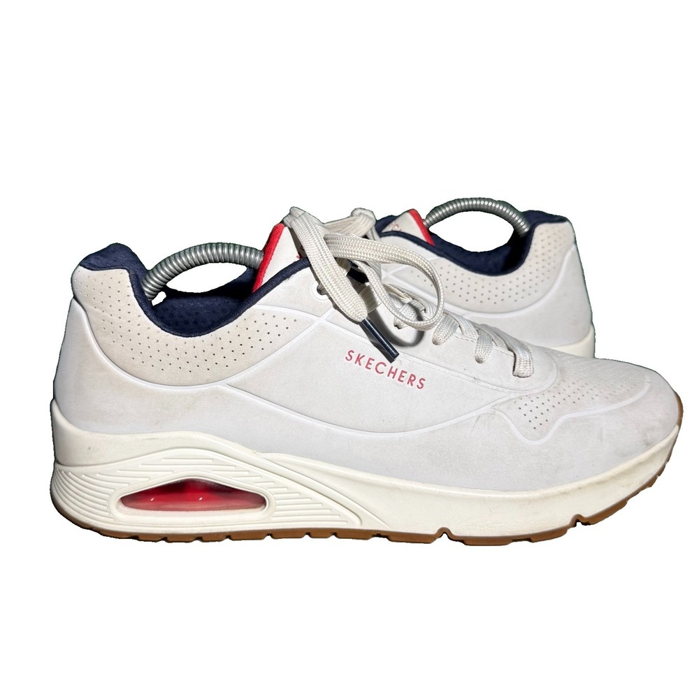 Skechers Uno Stand On Air Shoes White Navy Red Gum Bottom Men's Size 9.5 52458